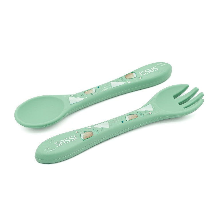 Sassi Junior Set posate in silicone orso