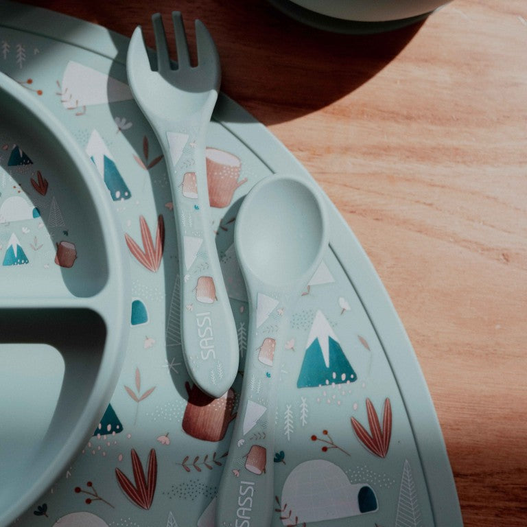 Sassi Junior Set posate in silicone orso