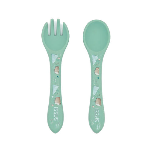 Sassi Junior Set posate in silicone orso