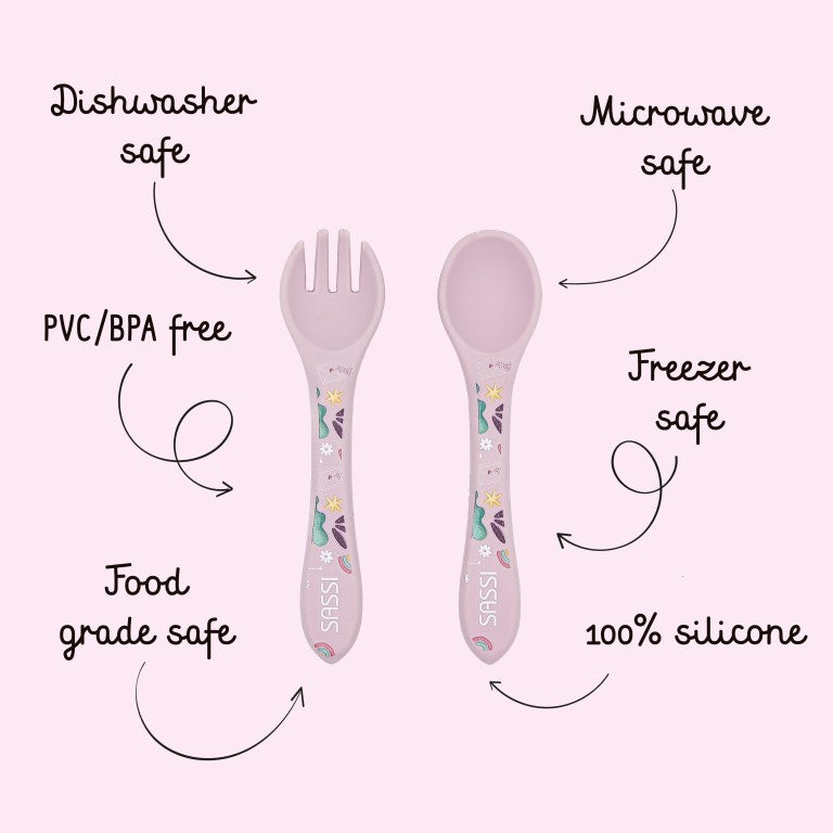 Sassi Junior Set posate in silicone unicorno