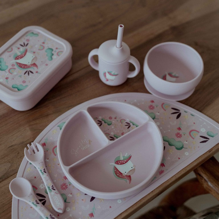 Sassi Junior Set posate in silicone unicorno