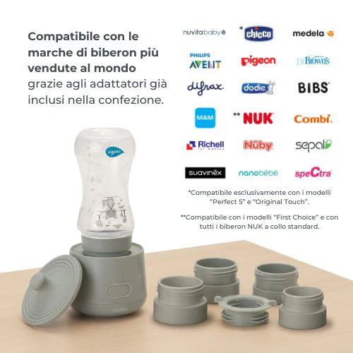 Nuvita - Scaldabiberon portatile universale SAGE GREEN