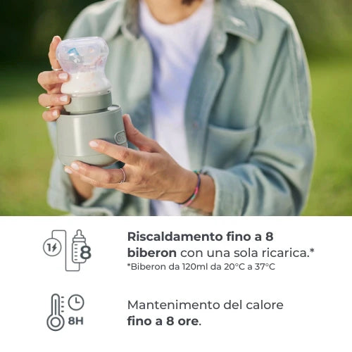Nuvita - Scaldabiberon portatile universale SAGE GREEN
