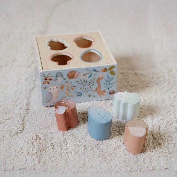 Little Dutch - Cubo in legno con forme a incastro Forest Friends