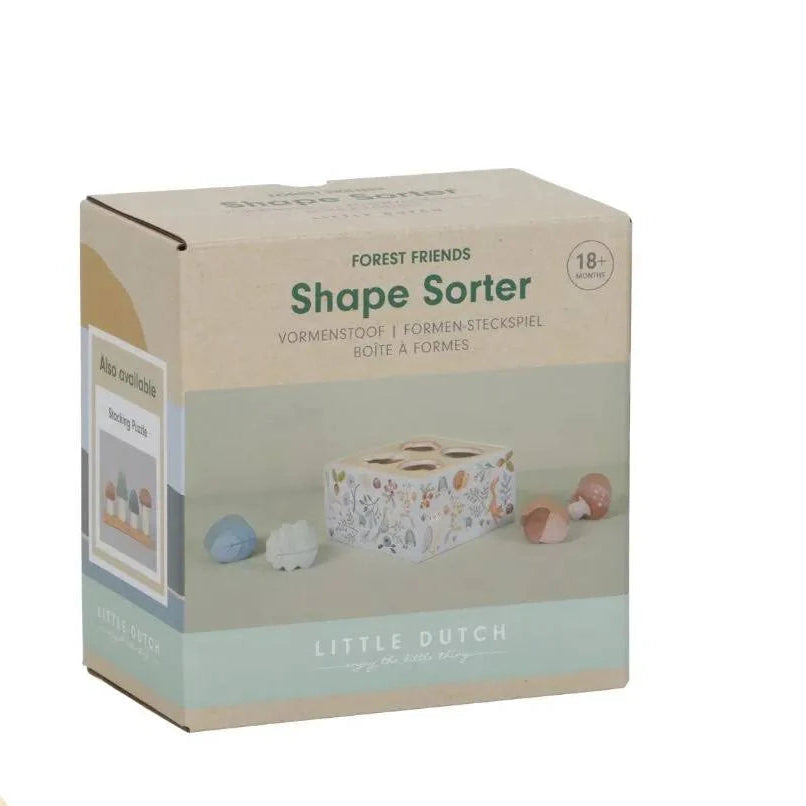 Little Dutch - Cubo in legno con forme a incastro Forest Friends