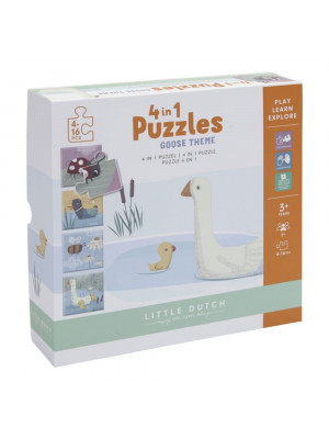 Little Dutch - Puzzle 4 in 1 Goose